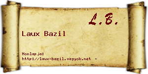 Laux Bazil névjegykártya